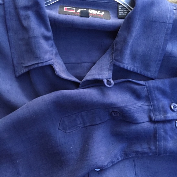 Vintage 90s FUBU The Collection Silk Dress Shirt - Picture 2 of 6